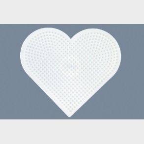 Hama Midi Perleplade - Hjerte Stor Stiftplade - 16x17,5 Cm - 233