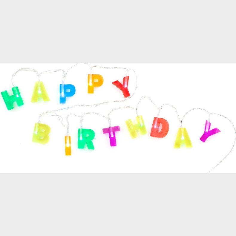 Kikkerland - Happy Birthday Guirlande Lyskde - 120 Cm