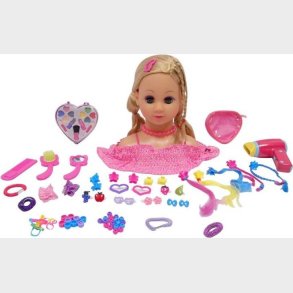 Happy Friend Sminkehoved Med Blond H�r - Fanny Make Up