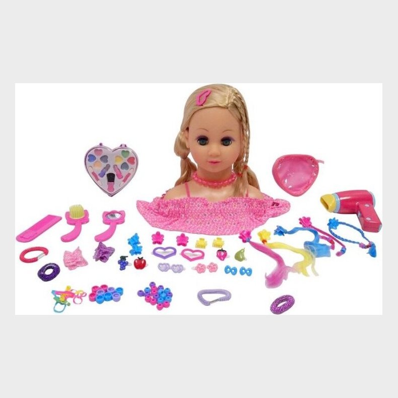 Happy Friend Sminkehoved Med Blond H�r - Fanny Make Up