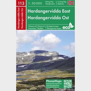 Freytag & Berndt - Hardangervidda East Hiking & Cycling Map - English book