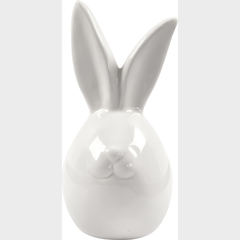 Hare - H 11,4 Cm -  5,5 Cm - Hvid - 12 Stk.