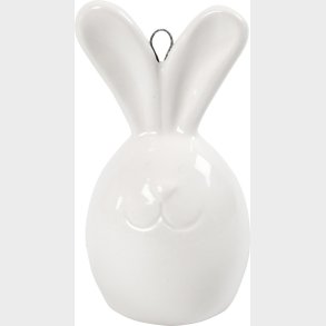 Hare - H 6,7 Cm -  3,6 Cm - Hvid - 3 Stk.