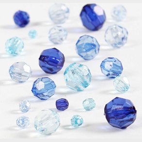 Harmoni Facetperlemix - Str. 4-12 Mm - Hulstr. 1-2,5 Mm - Bl Harmoni - 45 G