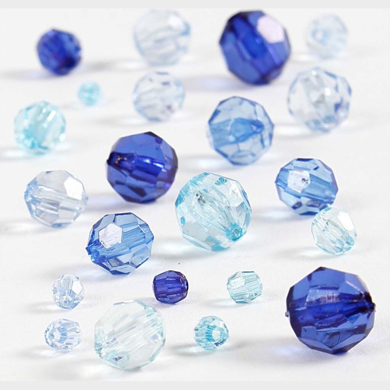 Harmoni Facetperlemix - Str. 4-12 Mm - Hulstr. 1-2,5 Mm - Bl Harmoni - 45 G