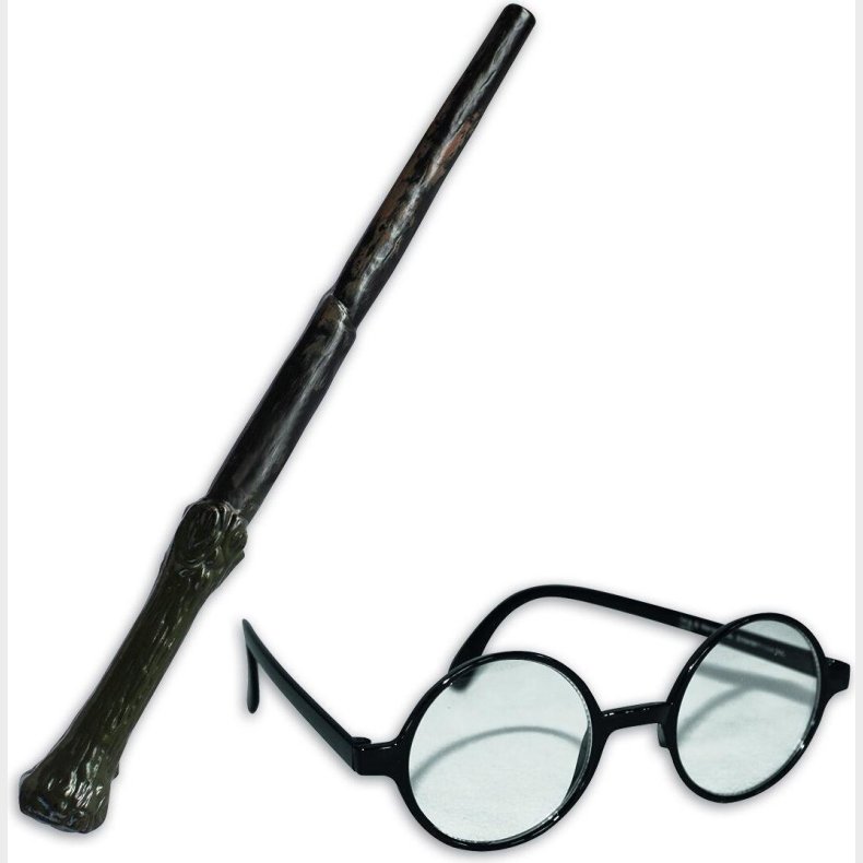 Harry Potter Kit - Tryllestav & Briller