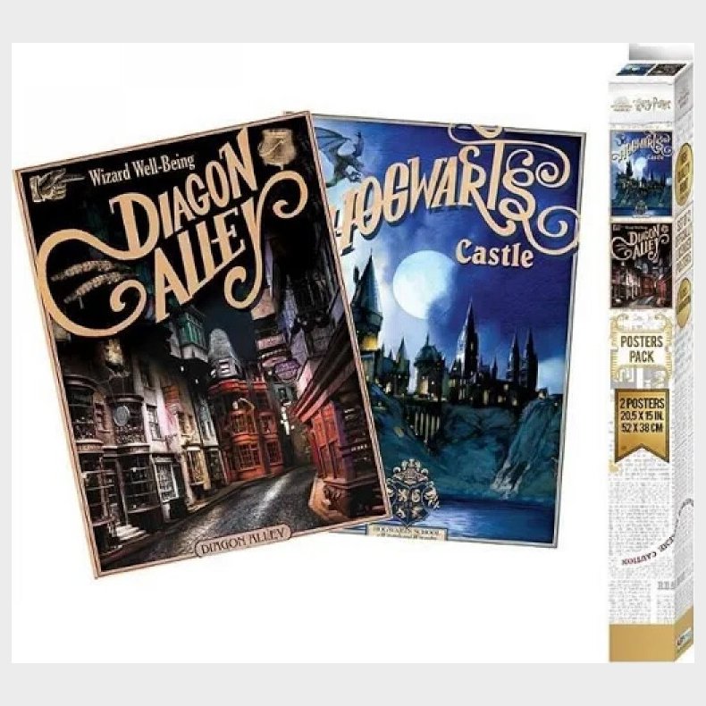 Harry Potter Plakater - Diagonalstrde + Hogwarts