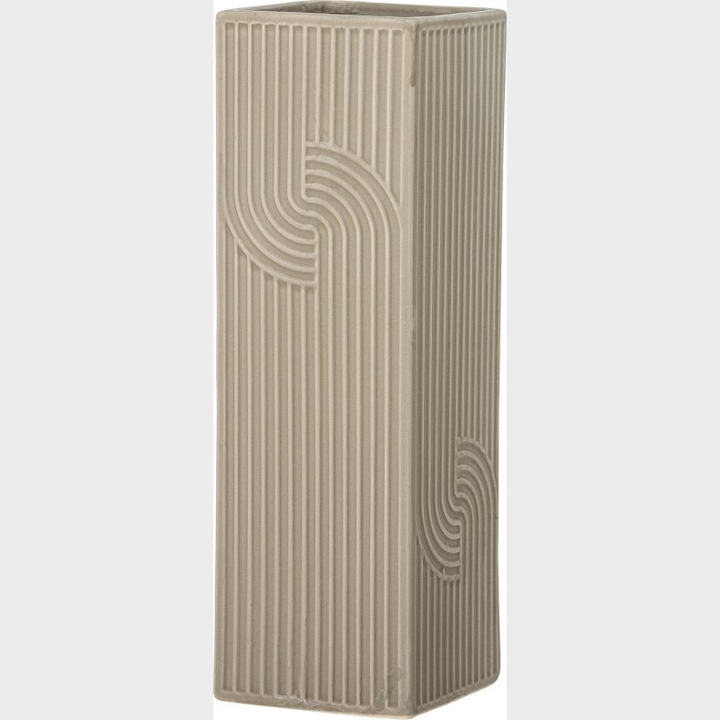 Bloomingville - Heeira Vase - Brun - Stentj - H 26 Cm