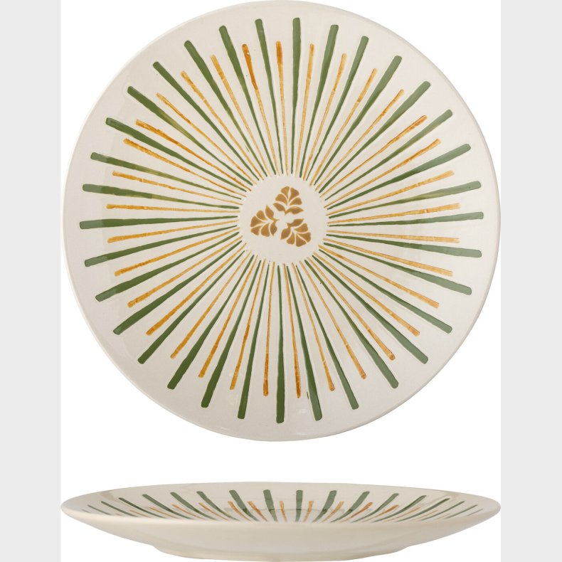 Bloomingville - Heikki Serveringsfad - Gr�n - Stent�j Keramik