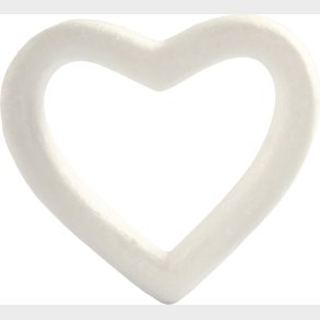 Hjerte - B 13,5 Cm - Hvid - 1 Stk.