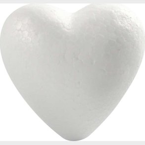 Hjerte - H 8 Cm - Hvid - 50 Stk.
