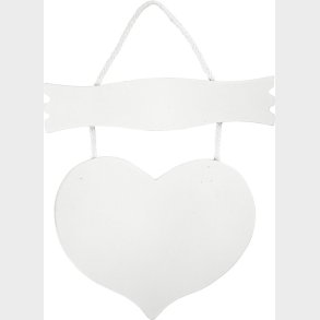 Hjerte Med Skilt - Str. 28x19 Cm - Tykkelse 5 Mm - 1 Stk.