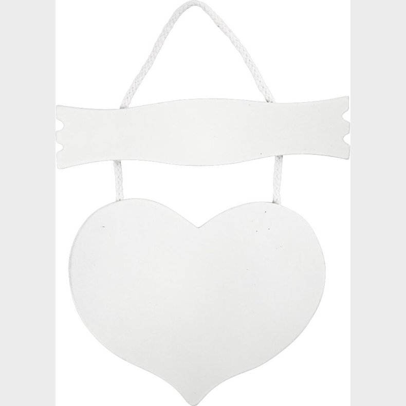 Hjerte Med Skilt - Str. 28x19 Cm - Tykkelse 5 Mm - 10 Stk.