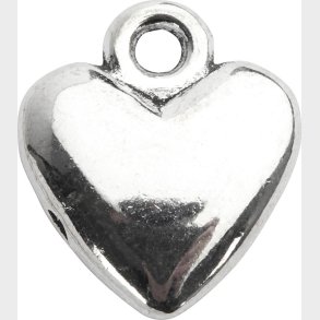 Hjertevedhng - Str. 13x15 Mm - Forslvet - 10 Stk.