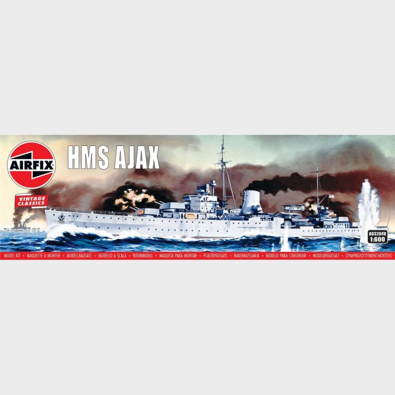 Airfix - Hms Ajax Modelskib Bygges�t - 1:600 - A03204v