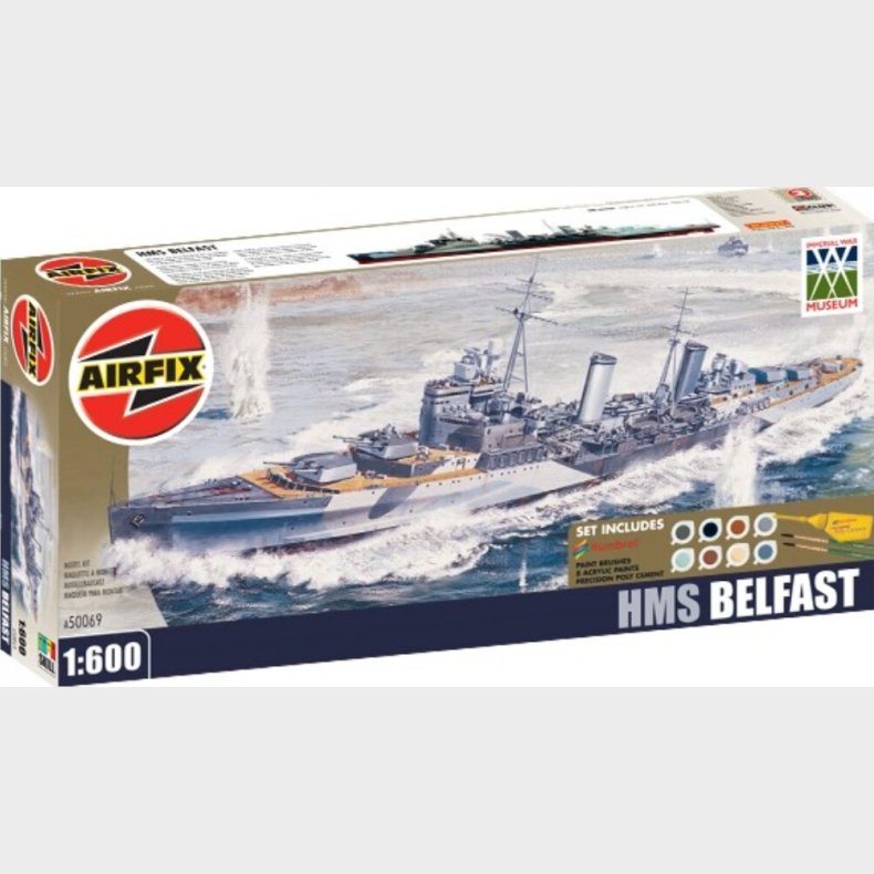 Airfix - Hms Belfast Skib Bygges�t - 1:600 - A50069