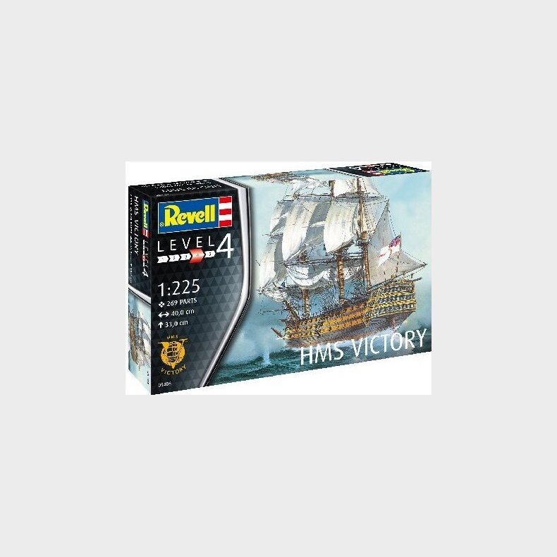 Revell - Hms Victory Model Skib Byggest - 1:225 - Level 4 - 05408