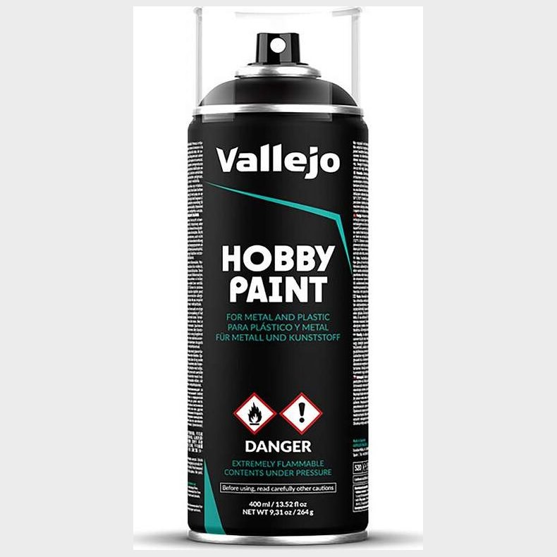 Vallejo - Hobby Paint Spray Primer - Sort 400 Ml