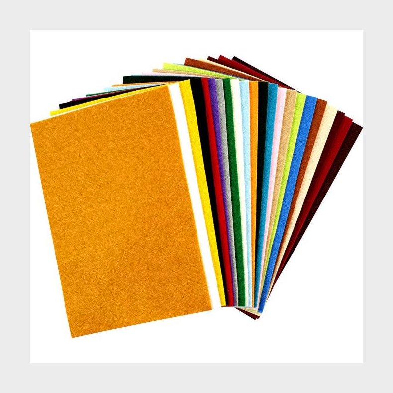 Creativ Company | Hobbyfilt 20 x 30 cm - 24 ass. ark