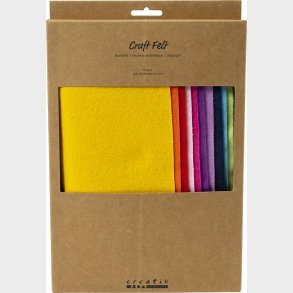 Hobbyfilt - A4 - 210x297 Mm - Tykkelse 2 Mm - Colorful