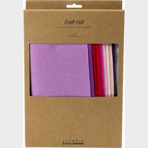 Hobbyfilt - A4 - 210x297 Mm - Tykkelse 2 Mm - Lilla/pink Harmoni