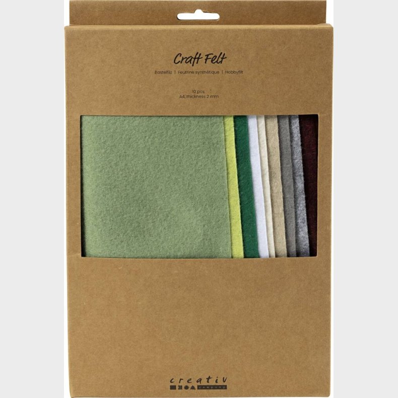 Hobbyfilt - A4 - 210x297 Mm - Tykkelse 2 Mm - Natur