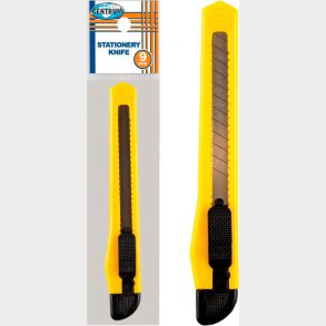 Hobbykniv 9 Mm Gul / - Sort - Centrum