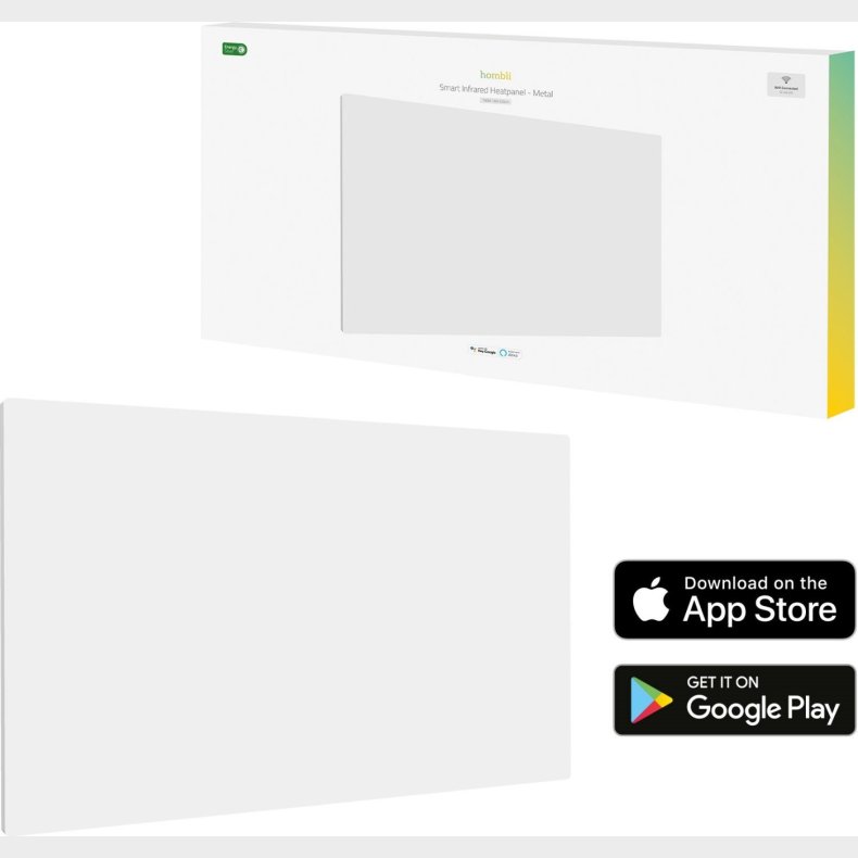 Hombli - Smart Infrared Radiator Heatpanel 700w - Hvid Metal