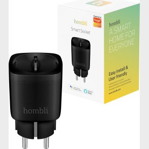 Hombli - Smart Socket - Eu - Wifi Stikkontakt - Sort