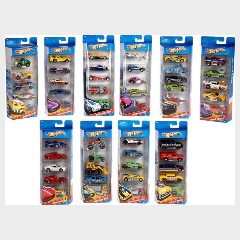 Hot Wheels - Leget�jsbiler - S�t Med 5 Stk