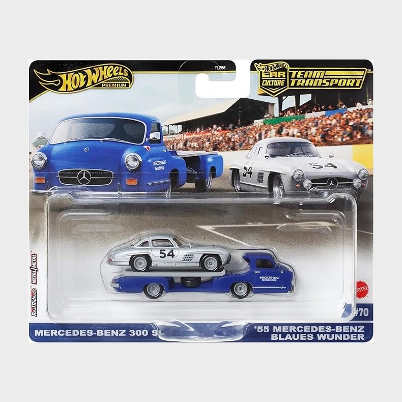 Hot Wheels - Mercedes 300 Sl Og '55 Mercedes Blaues Wunder