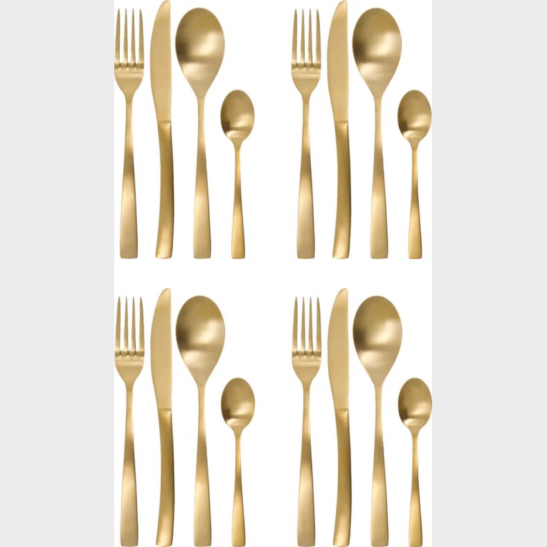 House Doctor - Bestikst - Hdgolden - Guld - Rustfrit Stl - 16 Dele