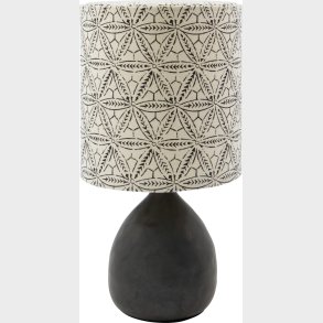 House Doctor - Bordlampe Med Skrm - Hdflores - Keramik - Sort