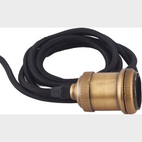 House Doctor - Fatning E27 Med Stofledning - Hdfly - Messing - 3 M