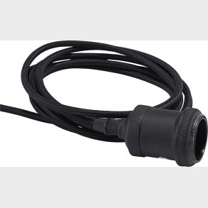 House Doctor - Fatning E27 Med Stofledning - Hdfly - Sort - 3 M