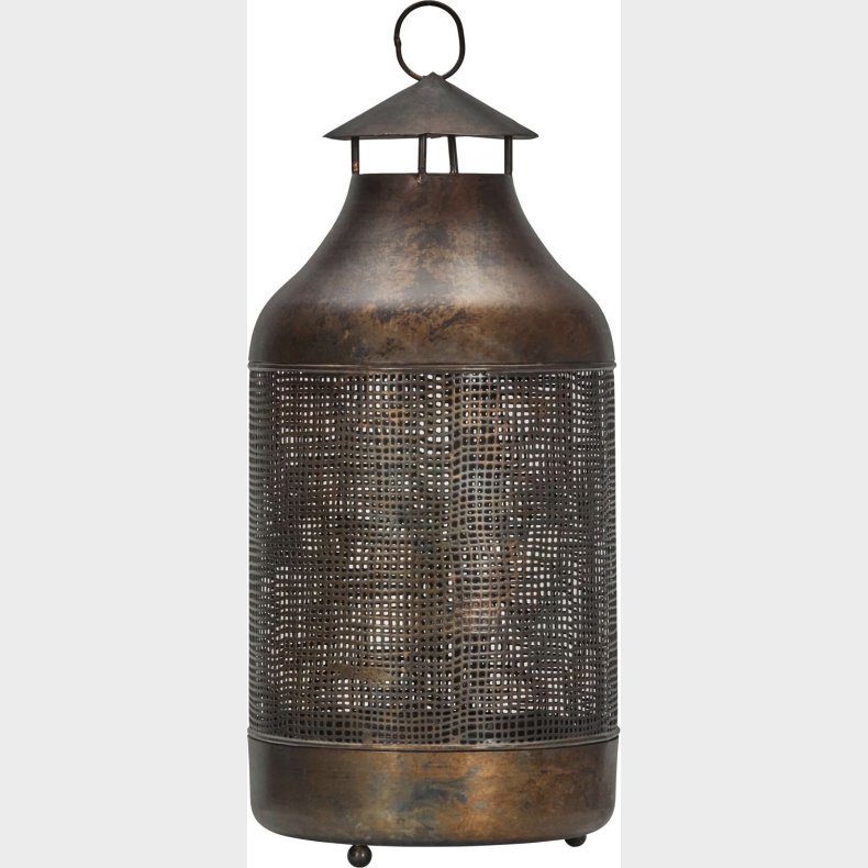 House Doctor - Hurricane Lanterne - Hdnett - Antik Brun - H 37 Cm