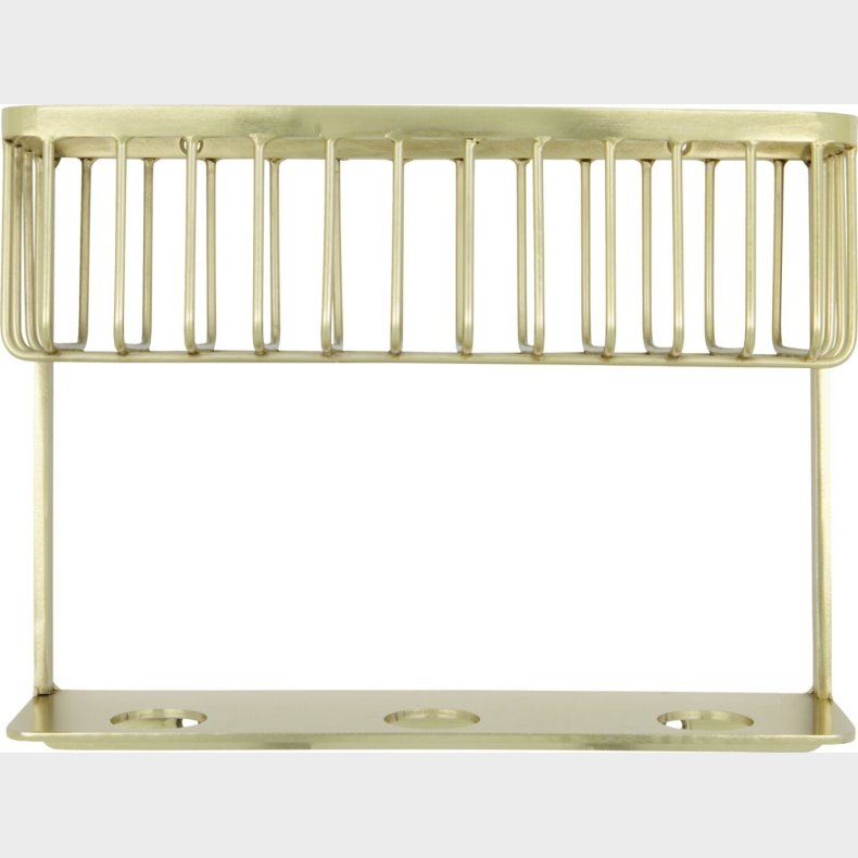 House Doctor - Badevrelseshylde Med Sbeholder - Bath - Messing