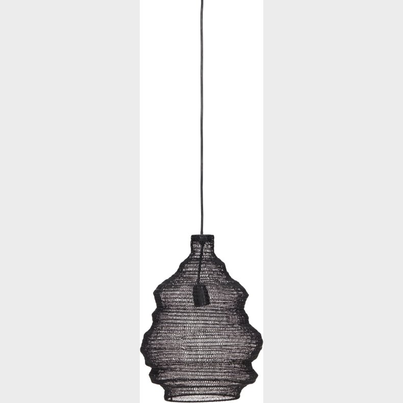 House Doctor - Pendel Lampe - Mesh - Sort -  30 Cm
