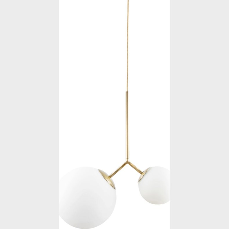 House Doctor - Pendel Lampe - Twice - Hvid - H 70 Cm