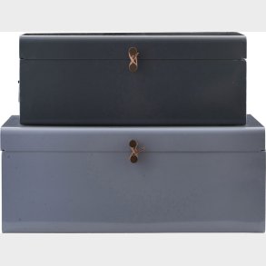 House Doctor - sker Til Opbevaring - Metal - Bl - 2 Stk