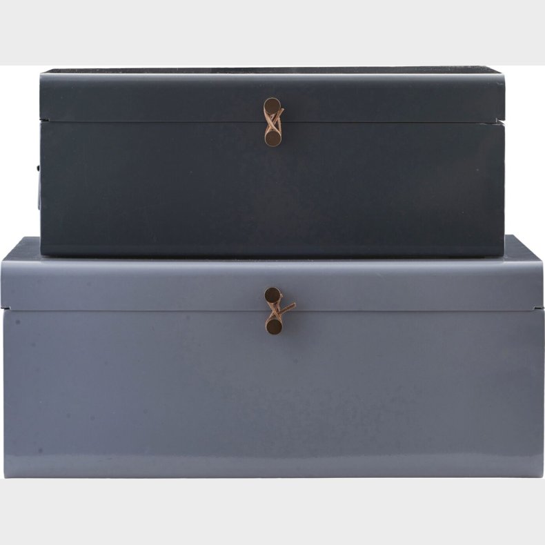 House Doctor - sker Til Opbevaring - Metal - Bl - 2 Stk