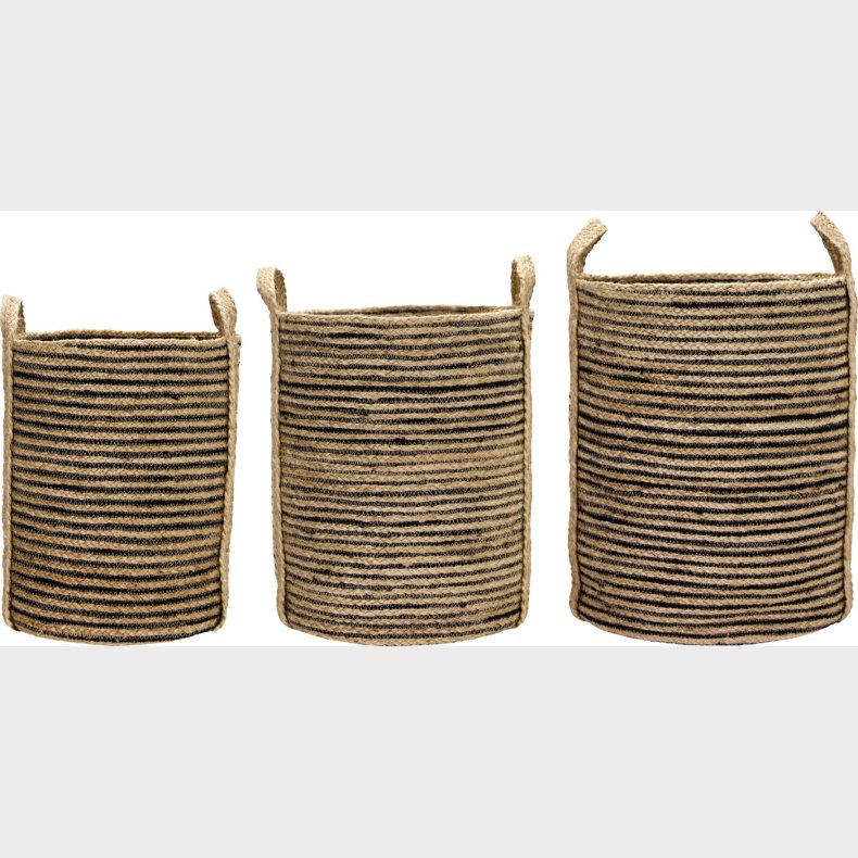 House Doctor - Opbevaringskurve - Hddungi - Sort;natural