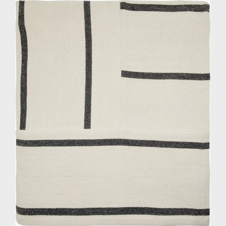 House Doctor - Sengetppe - Nula - Hvid Og Brun - 250x250 Cm