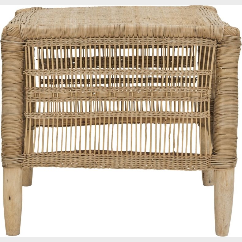 House Doctor - Skammel - Rika - Rattan - Natur - 40x45x45 Cm