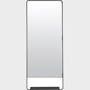 House Doctor - Spejl Med Hylde - Chic - Sort - 110x45 Cm