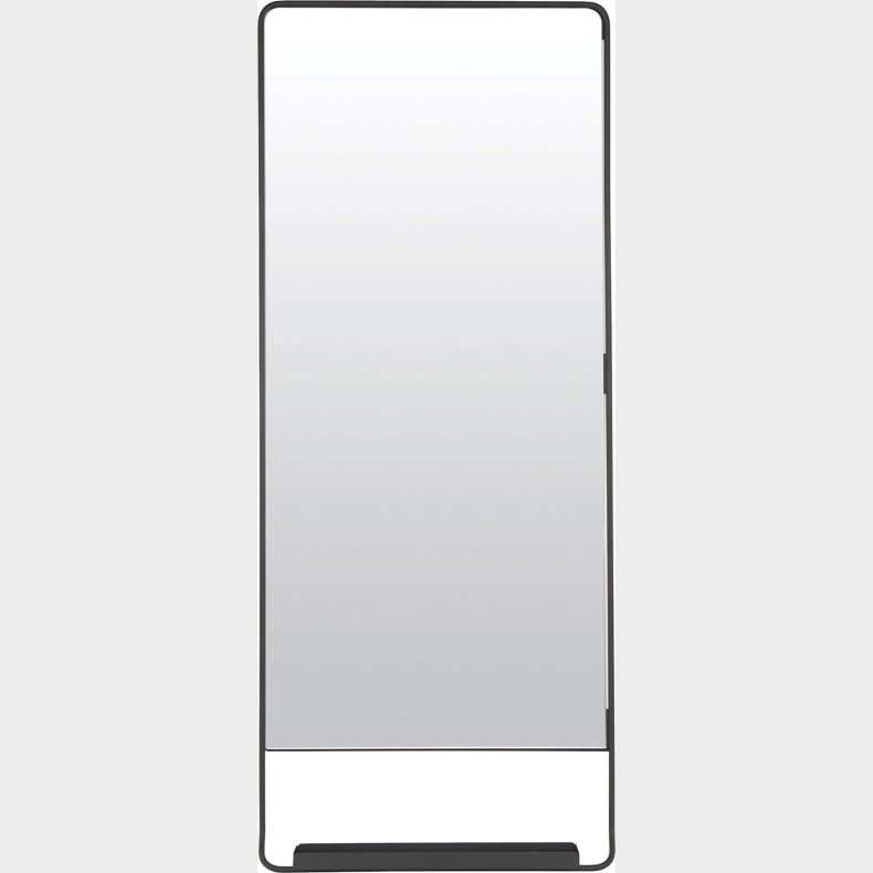 House Doctor - Spejl Med Hylde - Chic - Sort - 110x45 Cm