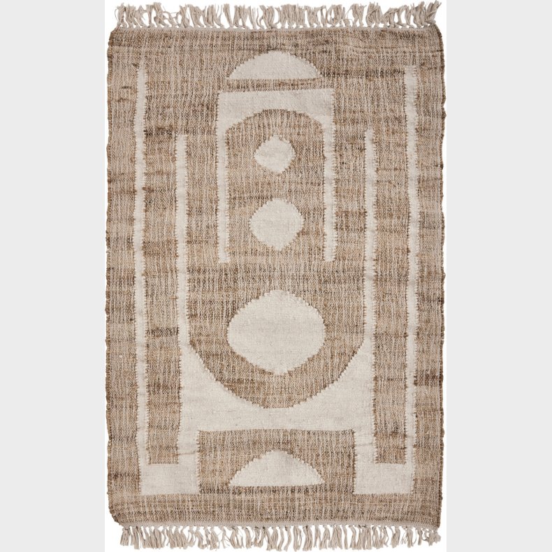 House Doctor - Gulvtppe - Rostro - Natur Og Rhvid - 150x90 Cm