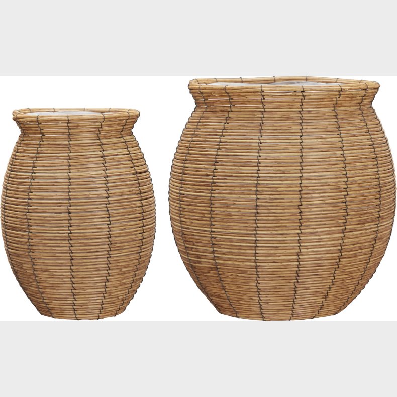 House Doctor - Krukker - Boum - Natur -  27+38 Cm - 2 Stk