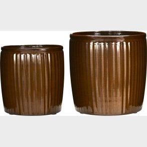 House Doctor - Krukker - Groove - Brun - 2 Stk