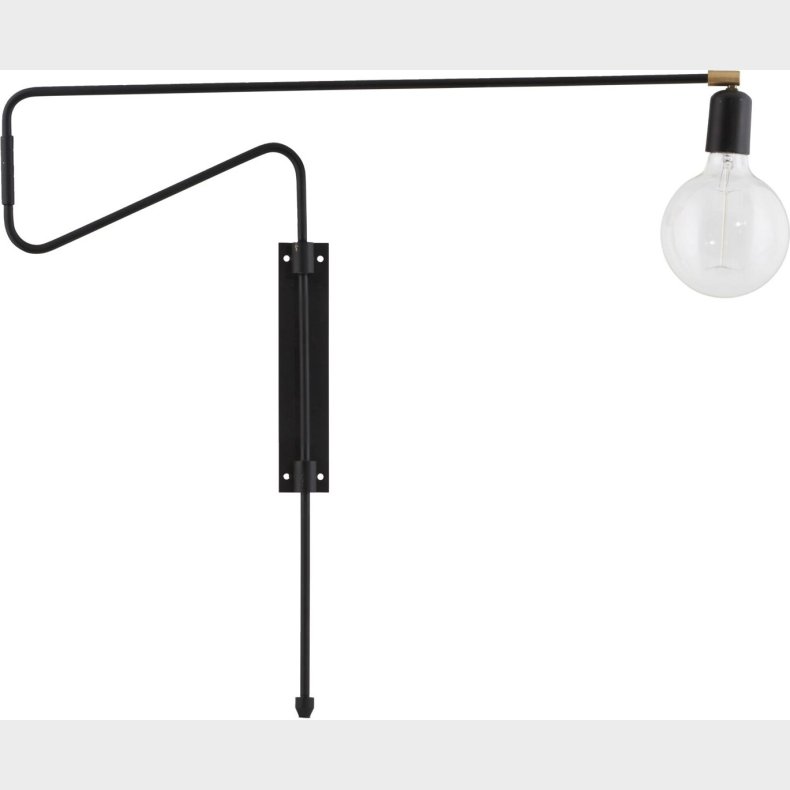 House Doctor - Vglampe - Swing - Sort - L 70 Cm